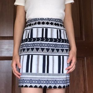 Tribal Print Korean Mini Skirt- One Size (EUC)
